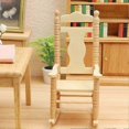 thumbnail image 3 of Miniature Chair Ornament Mini House Chair Model Tiny Furniture Figurine Wooden Mini Chair Decor, 3 of 4