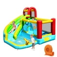 thumbnail image 1 of Costway Inflatable Kids Water Slide Jumper Bounce House Splash Water Pool with 550W Blower, 1 of 10