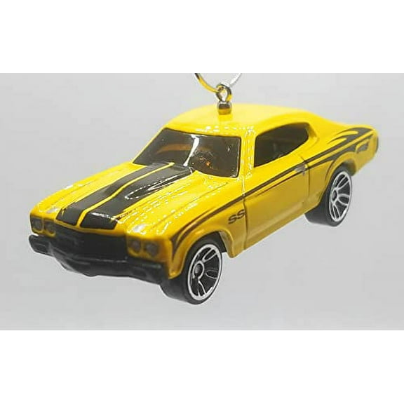 Christmas Ornament for 1970 Chevelle SS Yellow Black Stripes