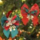 thumbnail image 3 of Mini arco de campana colgante de Navidad, decoración de árbol de Navidad artesanal, lazos de campana, fiesta en casa, manualidades de lazo de tela, 4/1 piezas, 3 of 4