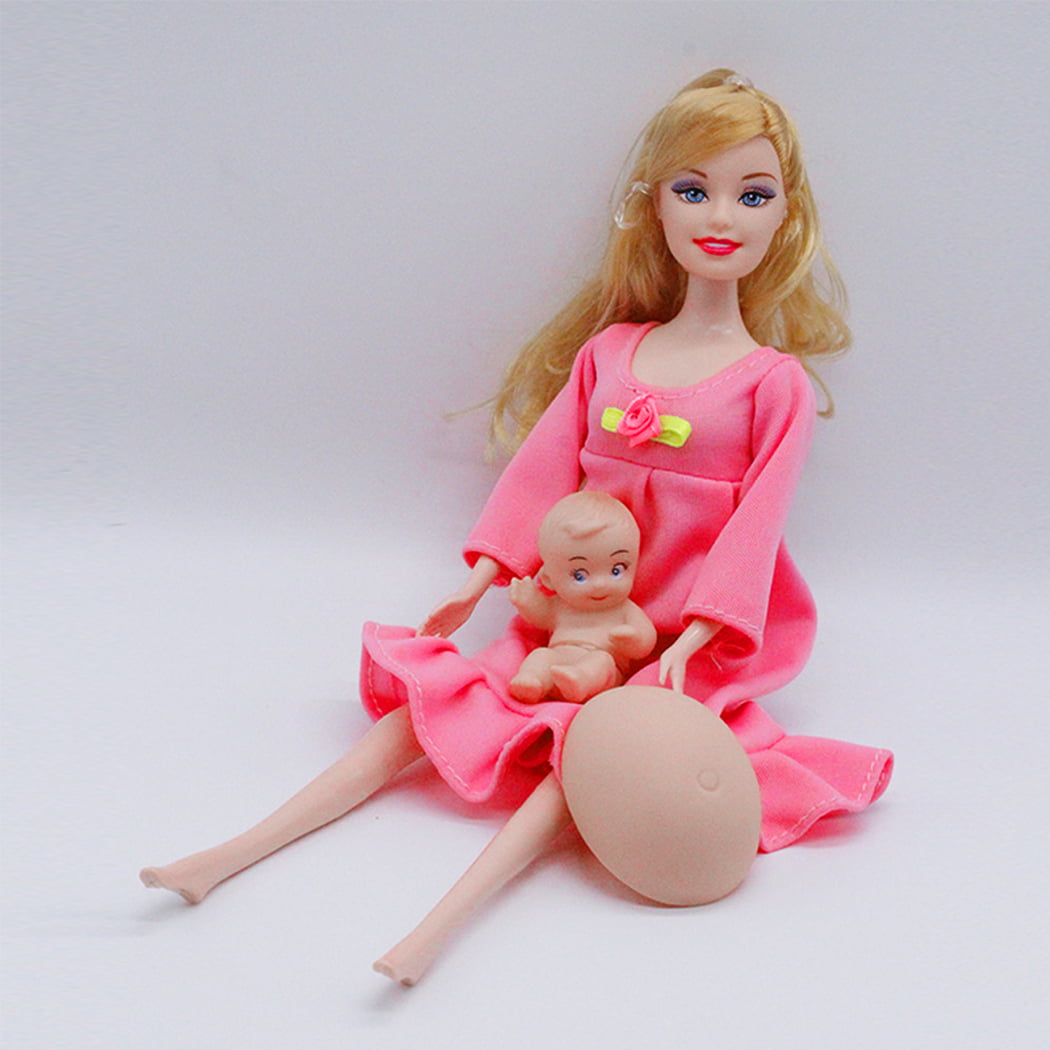 Educational Poupées famille Real pregnant doll famille heureuse pour barbie maman poupée 