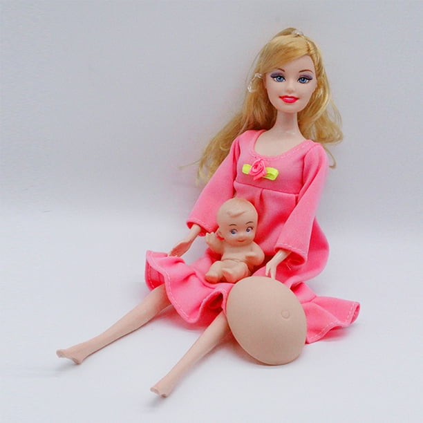 Poupées de Famille Ensemble Maman Enceinte Doll avec Papa Doll