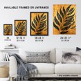 thumbnail image 3 of Black on Gold Plant Lover Leaf Imprint Painting Living Room Extra Large XL Wall Art Poster Print, 3 of 5