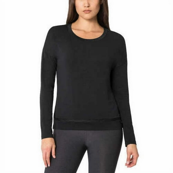 Mondetta Ladies' Long Sleeve Active Top, Black Medium