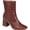 Brown, variant on Journee Collection Womens Trevi Faux Leather Block Heel Ankle Boots