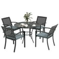 thumbnail image 1 of Outsunny Outdoor Dining Set w/ Cushioned Armchairs, Patio Furniture Sets, 1 of 10