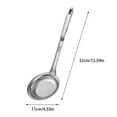thumbnail image 3 of 304 Stainless Steel Fine Mesh Colander & Oil Skimmer | Kitchen Strainer for Soup, Stew & Frying | Multi-Purpose Filter Spoon with Long Handle, 3 of 9
