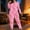 Pink, variant on FDGIU Women Valentine's Day Plus Size Sleepwear - Long Sleeve Loungewear Set XL-5XL