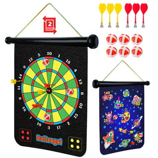Matty's Toy Stop Deluxe 12 Velcro Dart Board Safety Set with 6  Velcro-wrapped Balls for Kids