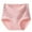 Pink, variant on Lovskoo 2024 Plus Size Underwear for Women Breathable Solid Lace High Waist Leak Proof Cotton Crotch Shorts Underwear Panties Red
