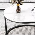 thumbnail image 4 of Mesa De Centro Doble Negro Y Blanco Redonda Moderna Negro, 4 of 5