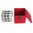 thumbnail image 2 of Elf Stor Premium Red Christmas Ornament Storage Chest Holds 64 Balls w/ Dividers, 2 of 7