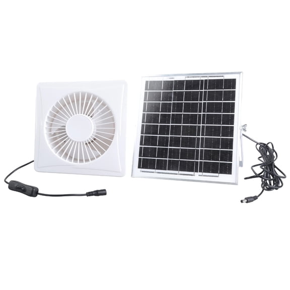 Solar Powered 6 Inch Exhaust Fan With Brushless Motor Low Noise Ventilation For Indoor Outdoor Sheds Greenhouses