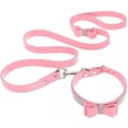 thumbnail image 2 of Pet Dog Velvet Leather Collar Leash With Rhinestone Bling Blink Butterfly Fashion Pet Leash Accessories Blind Drop Shipping ShopWise Round, 2 of 18