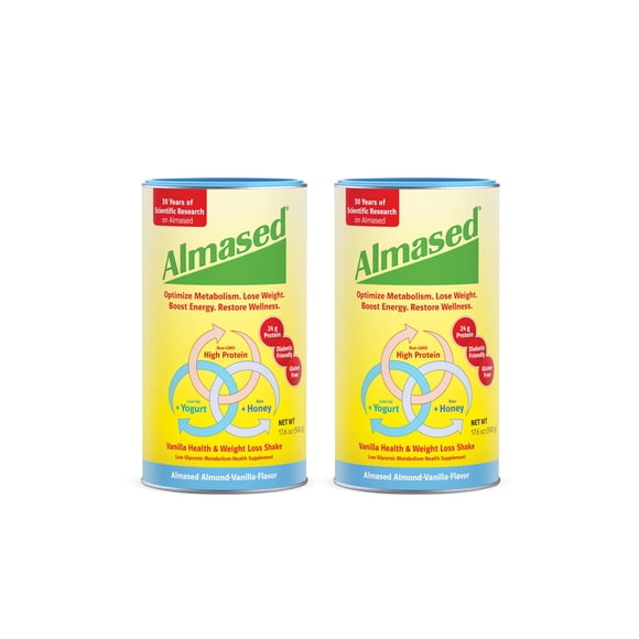 Batido sustitutivo de comidas Almased Vanilla, 500 ml, paquete de 2