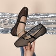 thumbnail image 2 of SuTry Women's Square Toe Mesh Flats Mary Jane Style Adjustable Buckle Strap Breathable Lightweight Comfortable Slip On Casual Walking Office School Work Daily Wear Shoes(36), 2 of 9