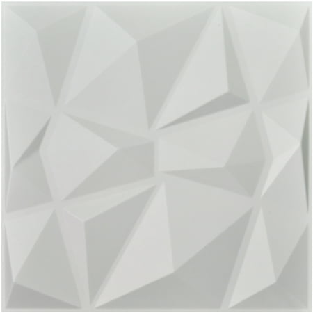 Art3d Decorative 3D Wall Panels Textured Art Diamond Design Pack of 12 Tiles 32 Sq ft