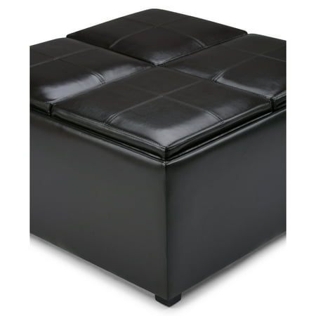 Simpli Home - Avalon Storage Ottoman - Dark Brown