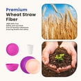 thumbnail image 6 of Homienly 40-Piece Wheat Straw Dinnerware Set, Reusable Plates, Bowls & Cups, Textured Pattern, Dishwasher Safe, BPA-Free, Pink Flower, 6 of 8