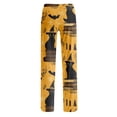 thumbnail image 5 of Pajama Pants for Women Halloween Witch Print Soft Drawstring Stretch Casual Pants, 5 of 5