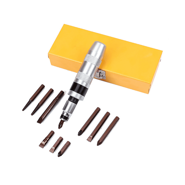 Impact Screwdriver Set 12Pcs Duty Shock Screw Driver Bit Set Chisel Bit Industrial Grade Multifunctional