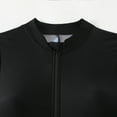 thumbnail image 3 of baikeli Women's One Piece Athletic Training Bathing Suit Zipper Front Tummy Control Slimming Swimwear Color Block Beach Wear Racerback Bathing Suit Black,M, 3 of 8