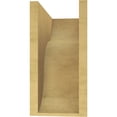 thumbnail image 4 of 7"W x 14"D x 14"H Classic Carmel Rough Cedar Woodgrain TimberThane Corbel, Primed Tan, 4 of 6