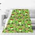 thumbnail image 2 of Frog Blanket Super Soft Warm Animal Flannel Throw Blankets for Boys Girls Adults Lovers for Couch Sofa Bed Office Gifts 50"x40", 2 of 5