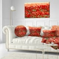 thumbnail image 3 of Designart Thick Red Poppy Flower Field - Floral Throw Pillow - 12x20, 3 of 5