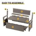 thumbnail image 6 of EasyUp 80 Gallon Storage Bench Deck Box Waterproof Lockable,Outdoor Storage Furniture for Patio,Garden and Porch,Tools and Cushions（Gray）, 6 of 9