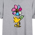 thumbnail image 3 of Peanuts - Woodstock With Flower And Pattern - Women's Oversized T-Shirt, 3 of 6