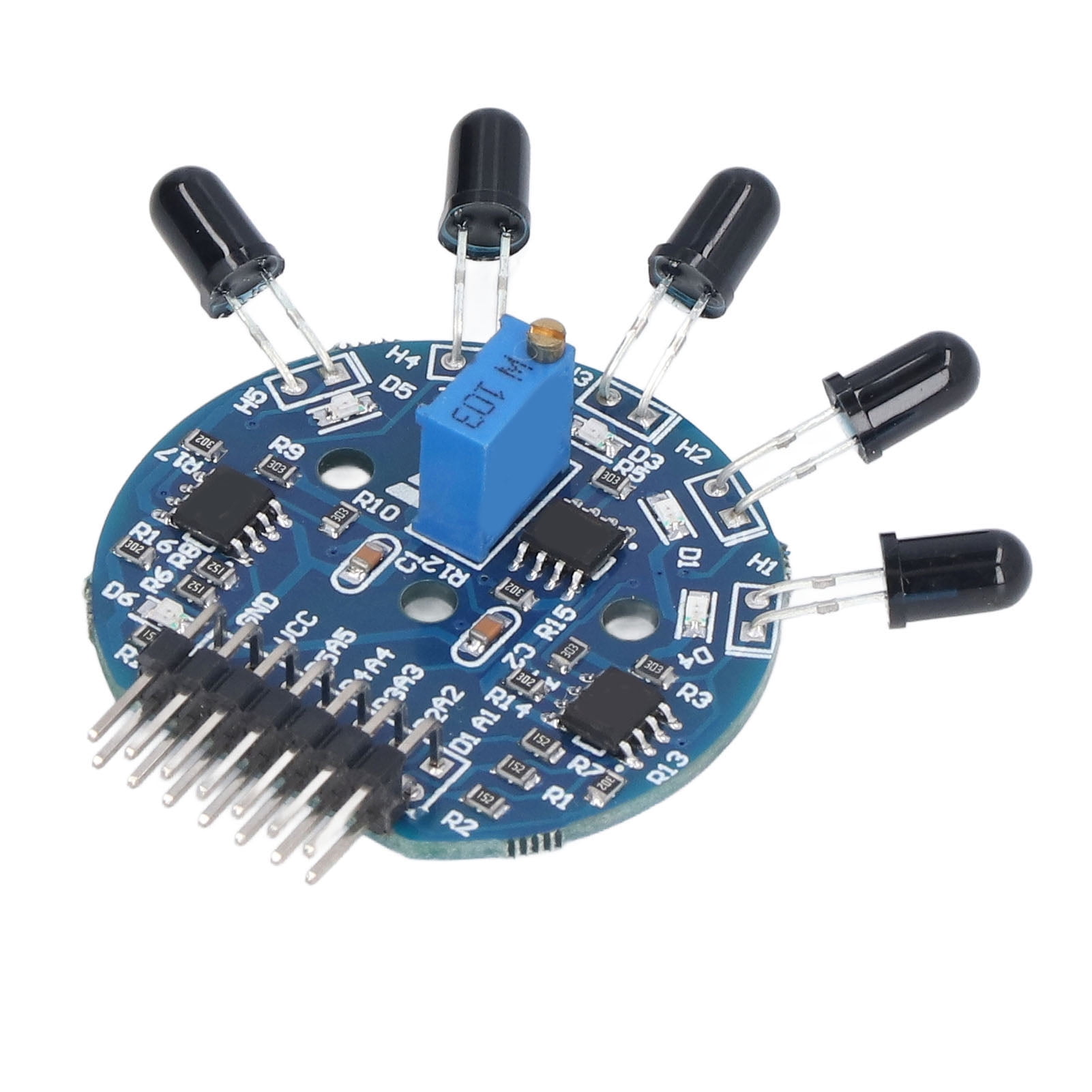 5 Way Flame Sensor Module, Digital Analog Output Fire Extinguisher ...