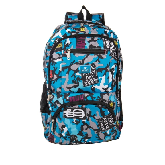 School/Travel Padded Backpack with Colorful Happy Fun Design