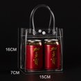 thumbnail image 3 of 5PCS Reusable Clear PVC Plastic Tote Bag with Clear Handle Beautiful Gift Bag, 3 of 5