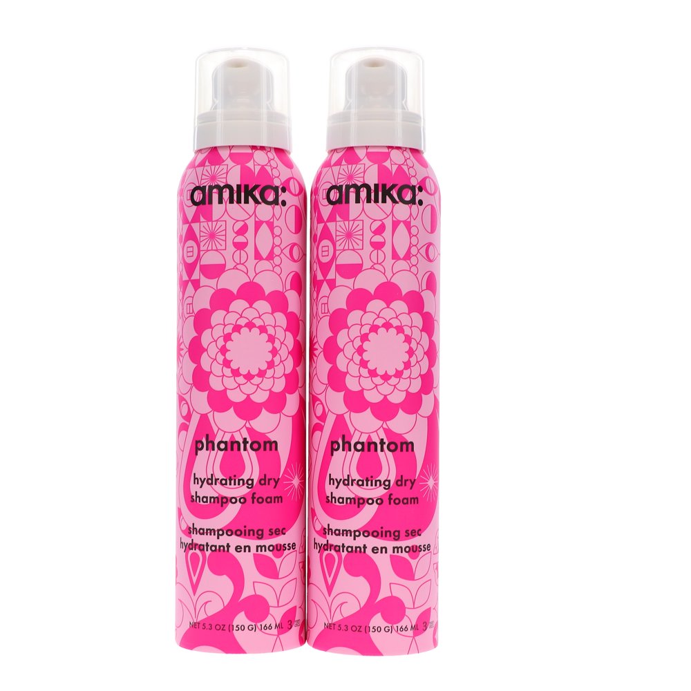 Amika Phantom Hydrating Dry Shampoo Foam, 5.3 oz. 2 Pack