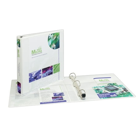 Avery Extra-Wide View Binder, 1" One-Touch EZD Rings, White, 1 Binder (01318)