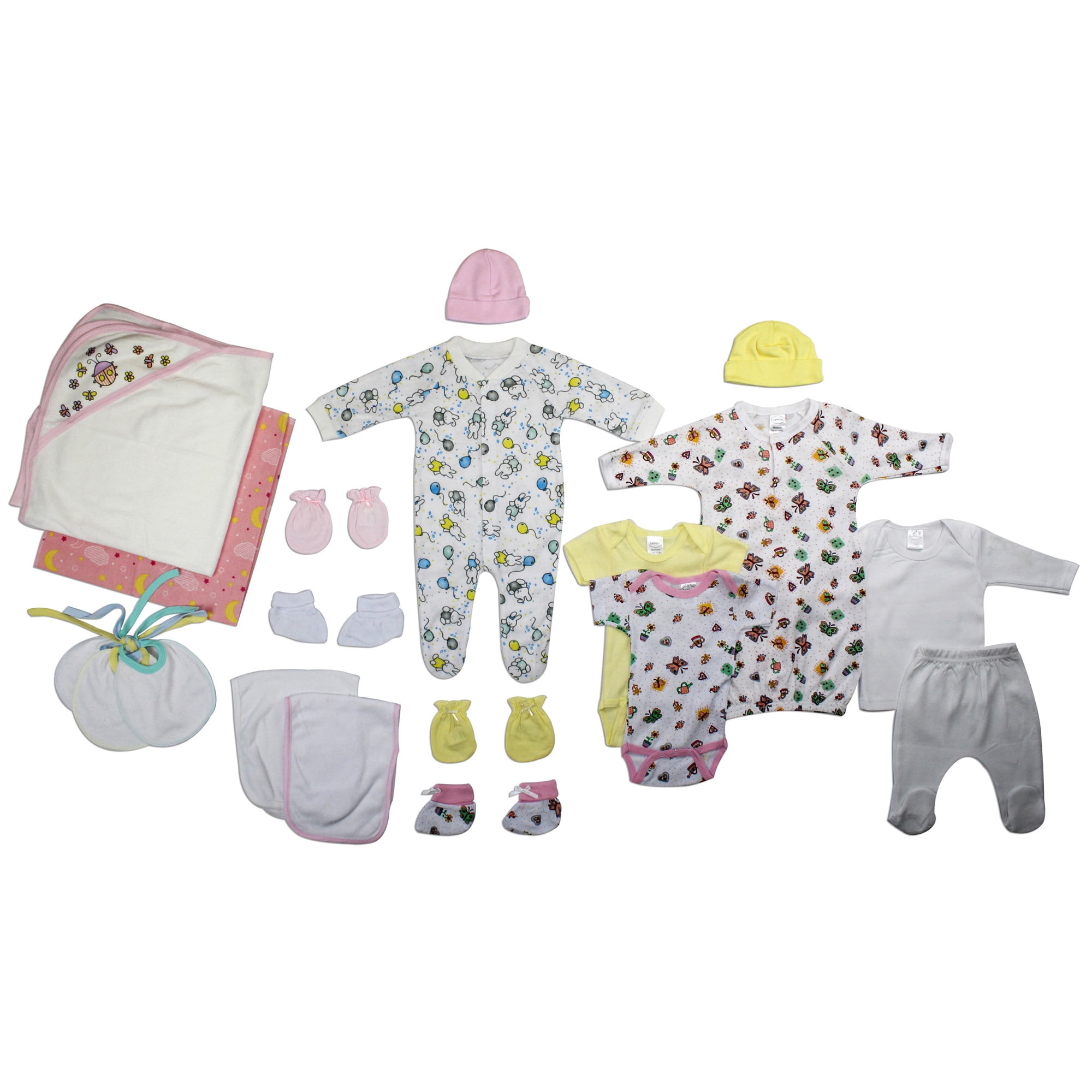 Set of 19 Stylish Newborn Baby Girl Baby Gift Set, 9"