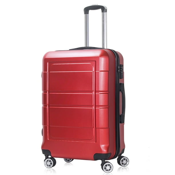 AEDILYS 20 Inch Carry On Luggage, TSA Lock, Travel Suitcase with Spinner Wheel, Red