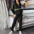 thumbnail image 2 of Bovxnpu Summer Casual Outfits For Women, Oversized Lounge Sets 2 Piece Outfits Sweatsuit, Solid Color Combination With Casual Long Sleeve Trousers Hoodie Set M, 2 of 5