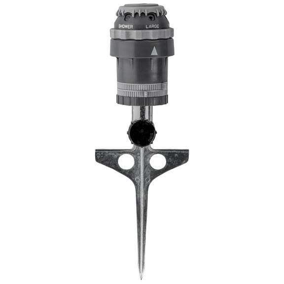 Orbit H2O-6 Gear-Drive Outdoor Hose Watering Sprinkler on Metal T Spike