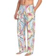 thumbnail image 6 of Logiee Abstract Marble Texture Print Pajama Pants for Men,Men’s Pajama Bottoms,Mens PJ Pants with Pockets & Button Fly-3X-Large, 6 of 6