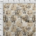 thumbnail image 3 of oneOone Cotton Cambric Light Brown Fabric Nautical Prints Sewing Material Print Fabric By The Yard 42 Inch Wide, 3 of 4