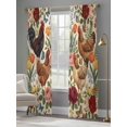thumbnail image 4 of Farmhouse Sheer Curtains 2 Panels Set Watercolor Hen Chicken Spring Flowers Farm Butterfly Sheer Window Curtains Light Filtering Rod Pocket Voile Drapes for Bedroom Living Room 52"X84", 4 of 9
