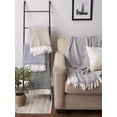 thumbnail image 7 of 4' x 5' Black and White Rectangular Home Essentials Woven Throw, 7 of 7