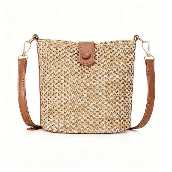 GASTROPOD Straw Woven Crossbody Bag Purse for Women,Small Handmade Raffia Bag Tote Handbags Clutch for Summer Beach Vacation