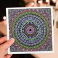 thumbnail image 7 of 3drose, Colorful Crop Circle Mandala - Bohemian Kaleidoscope Design, 12 Greeting Cards with Envelopes, 7 of 7