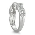 thumbnail image 2 of SZUL Women's 1/4 Carat TW Diamond Twist Band in 14K White Gold (I-J Color, I1-I2 Clarity), 2 of 3
