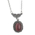 thumbnail image 1 of Collar gótico de Halloween Yashi con forma de murciélago y piedra preciosa de cristal violeta, 1 of 4
