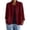 Wine, variant on PBFRDSJ Tops for Women Trendy Summer Classic Pleated Textured Cotton Linen Jacket Single-Breasted Lapel Long Sleeve Cardigan Business Casual Work Outwear