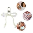 thumbnail image 3 of Unique Bargains 1 Pc Handbag Charms Keychains Faux Pearl Bow Bag Accessories Purple, 3 of 5